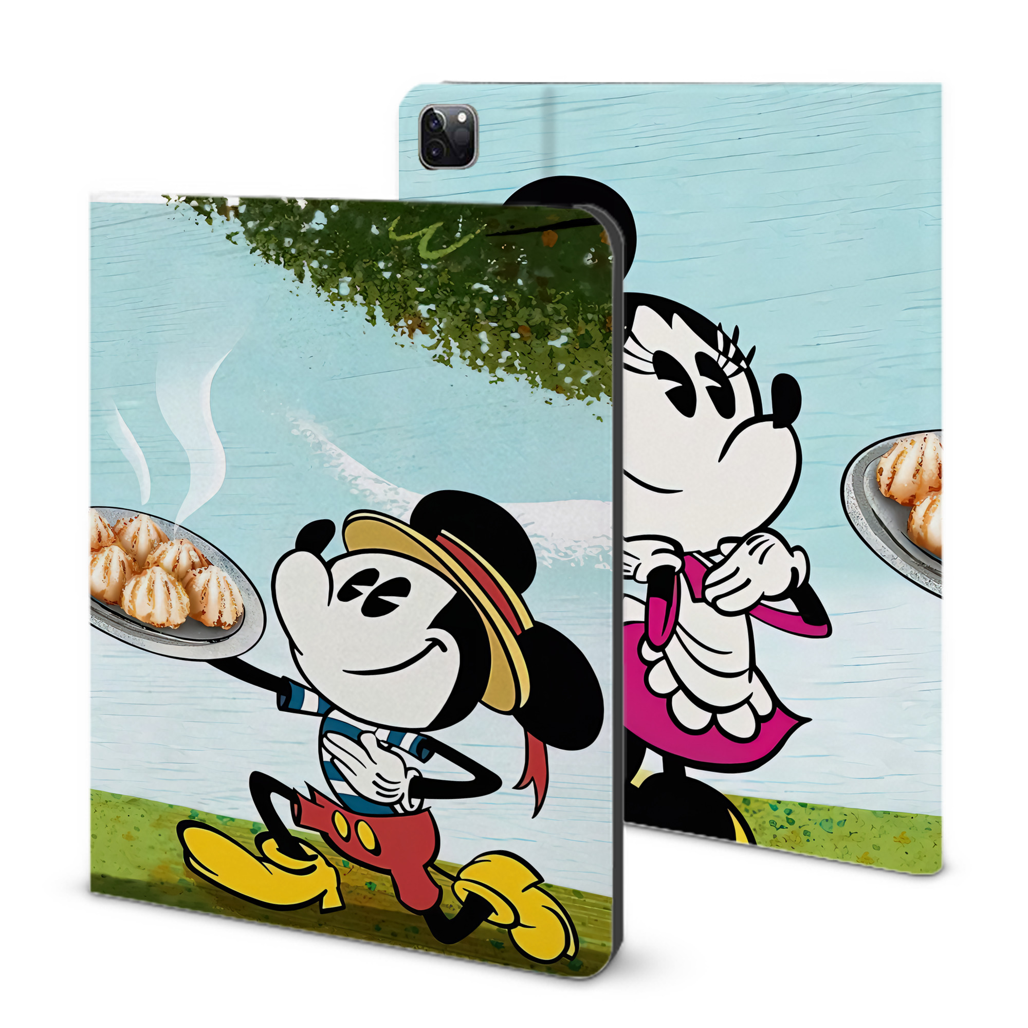 （画像用） ミッキーマウス Mickey Mouse IPad ケース ブック型 PUレザー TPU 耐衝撃 軽量 薄型 ペン収納なし 全面保護 IPad 各モデル対応